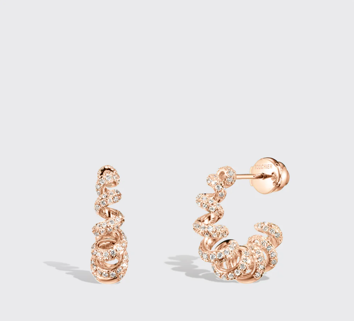 SMALL GOLD DIAMOND SLINKEE EARRINGS