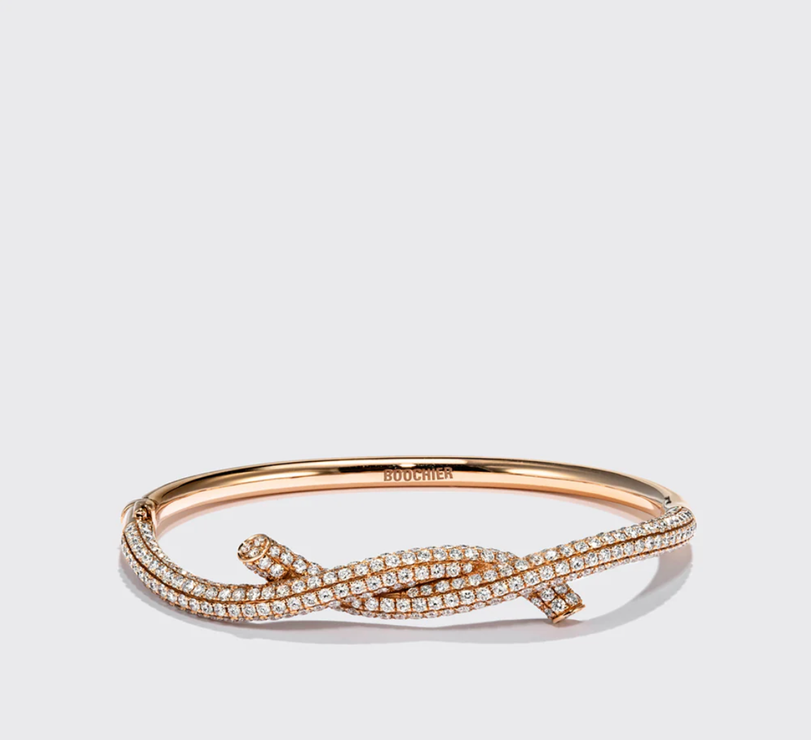 GOLD DIAMOND TIES BANGLE