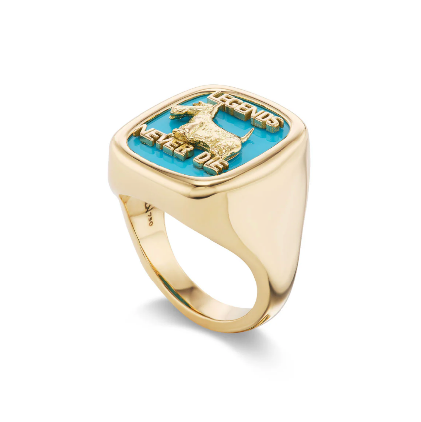 Legends Never Die Signet with Turquoise
