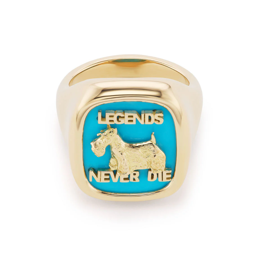 Legends Never Die Signet with Turquoise