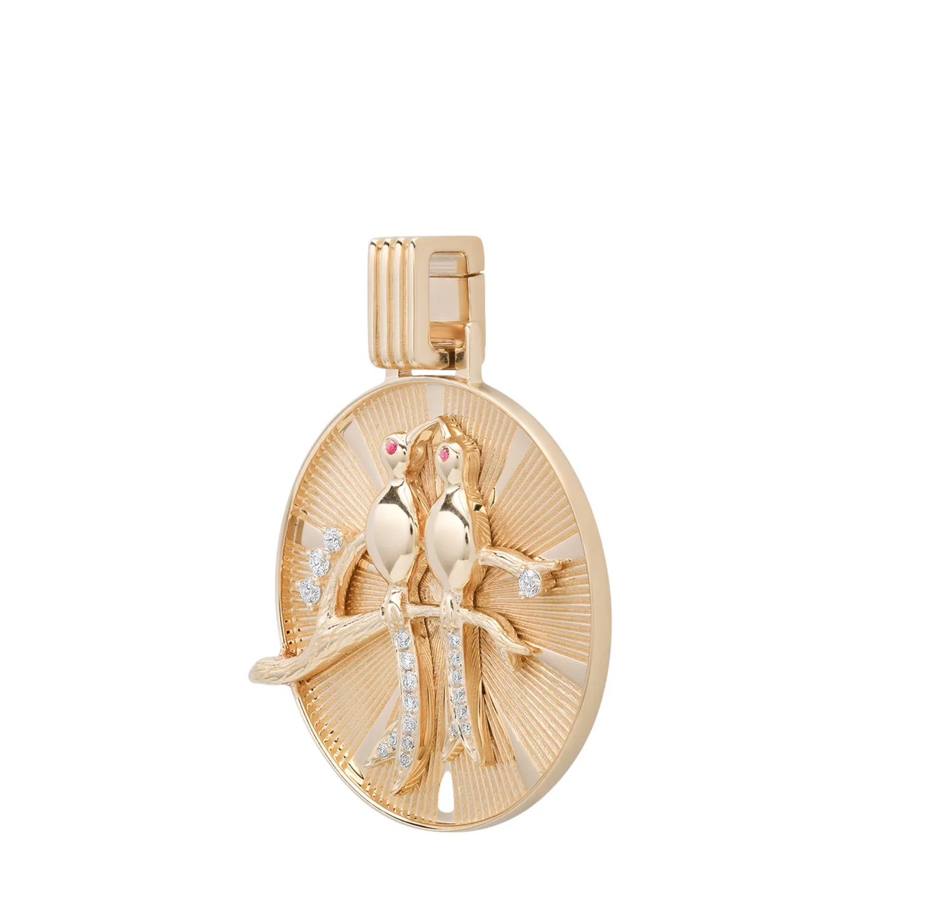 Lovebirds Medallion Pendant