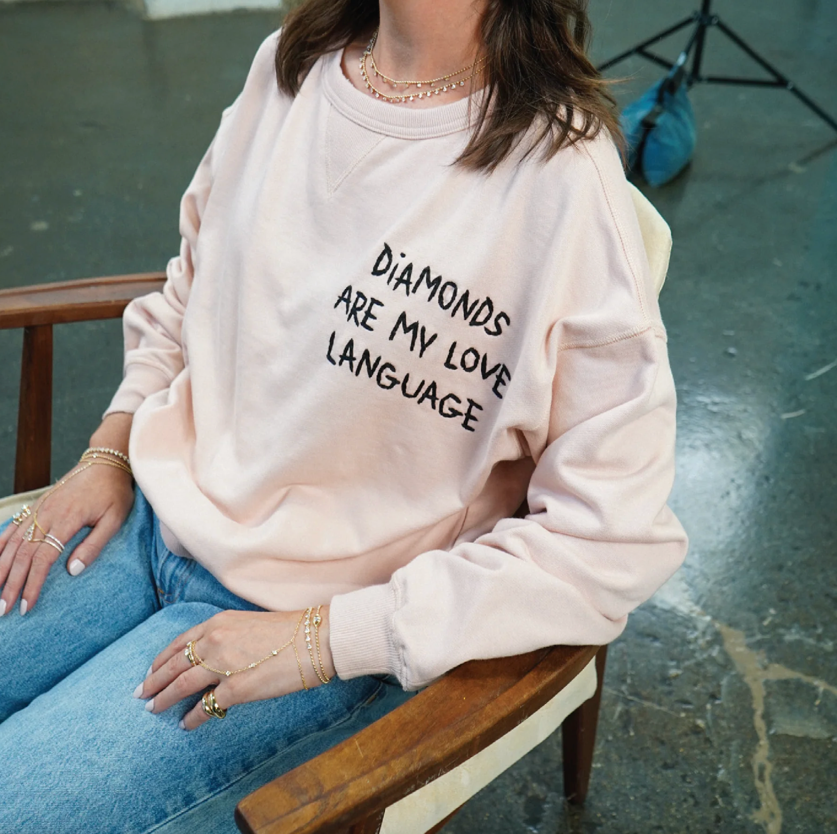 DIAMONDS ARE MY LOVE LANGUAGE SWEATSHIRT