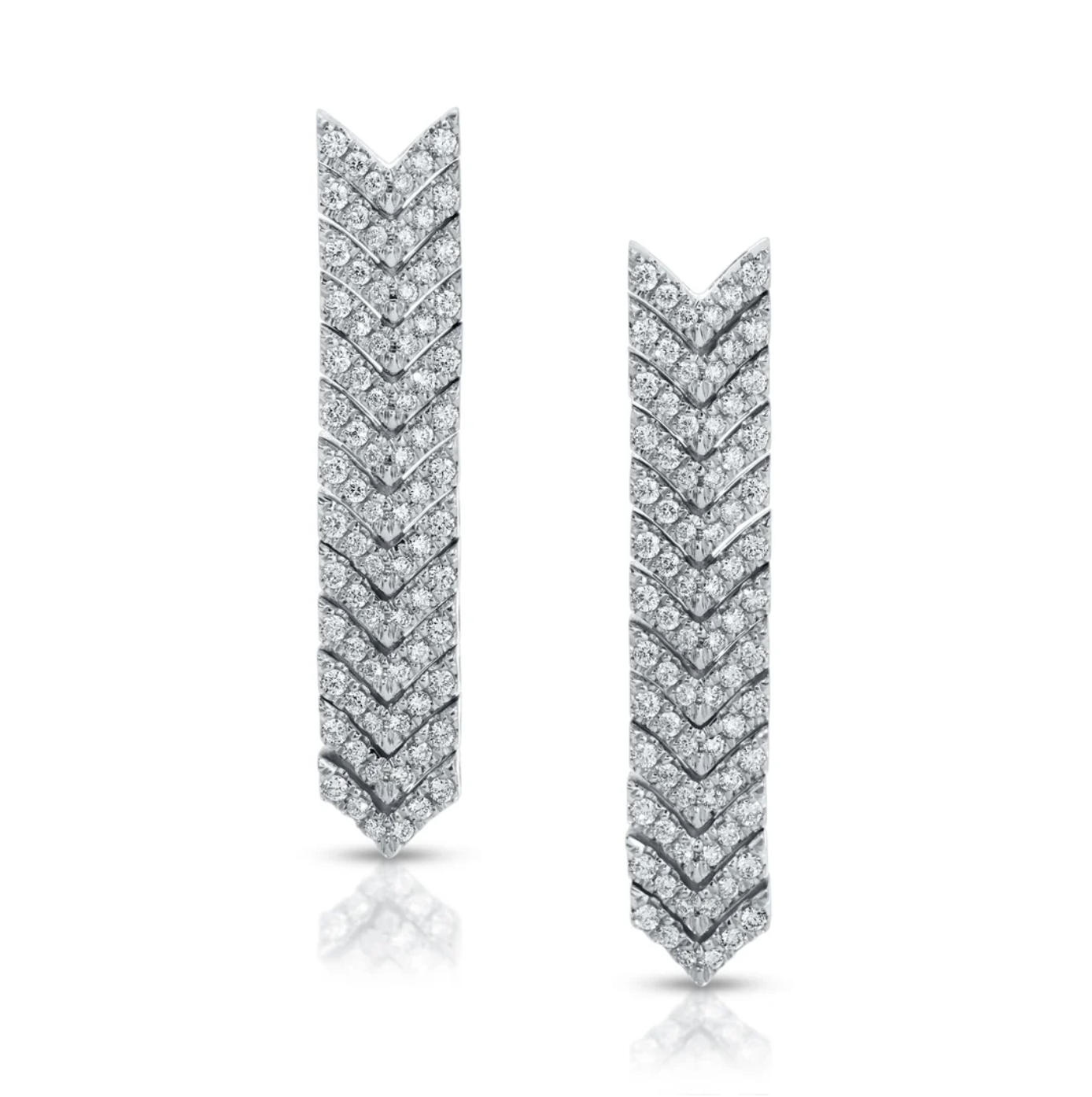 PAVE DIAMOND ZIPPER DROP EARRINGS