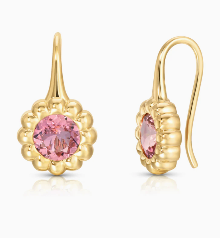 Reverie Drop Earrings in Pink Tourmaline