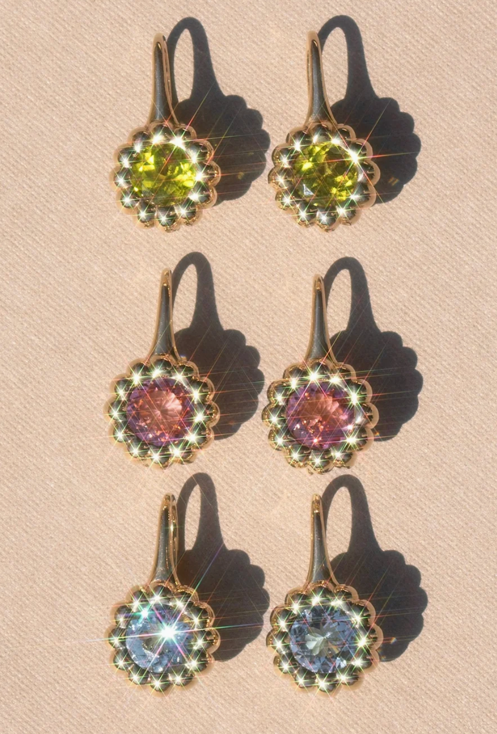 Reverie Drop Earrings in Pink Tourmaline