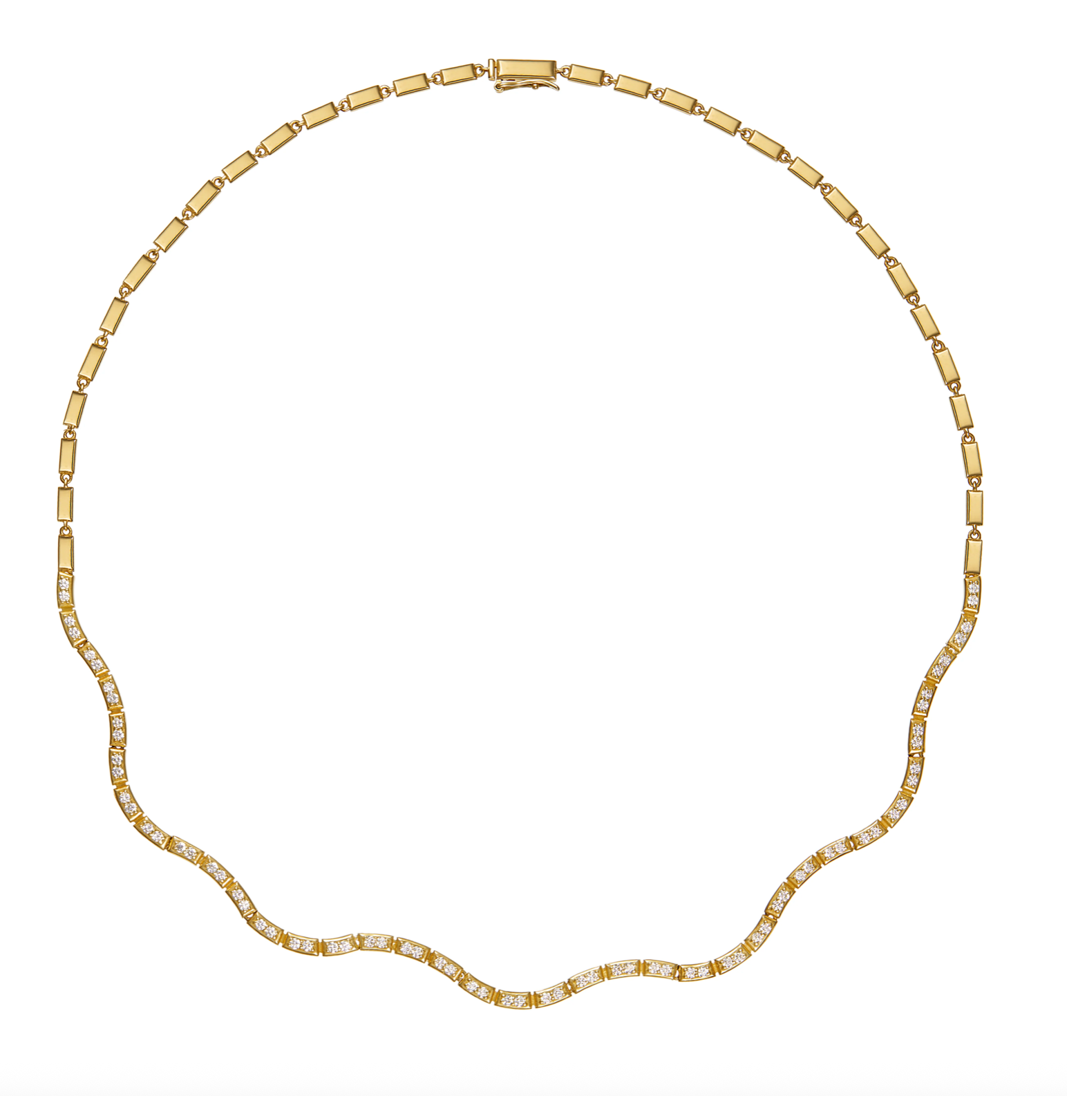 GLIMMER WAVE DIAMOND NECKLACE