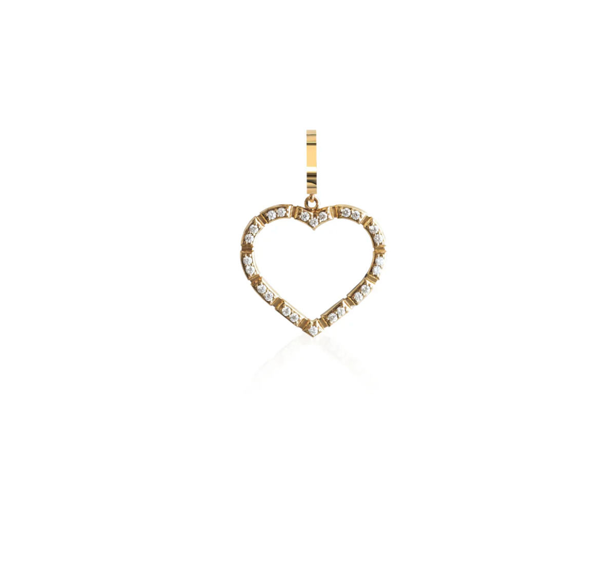 GLIMMER DIAMOND HEART CHARM