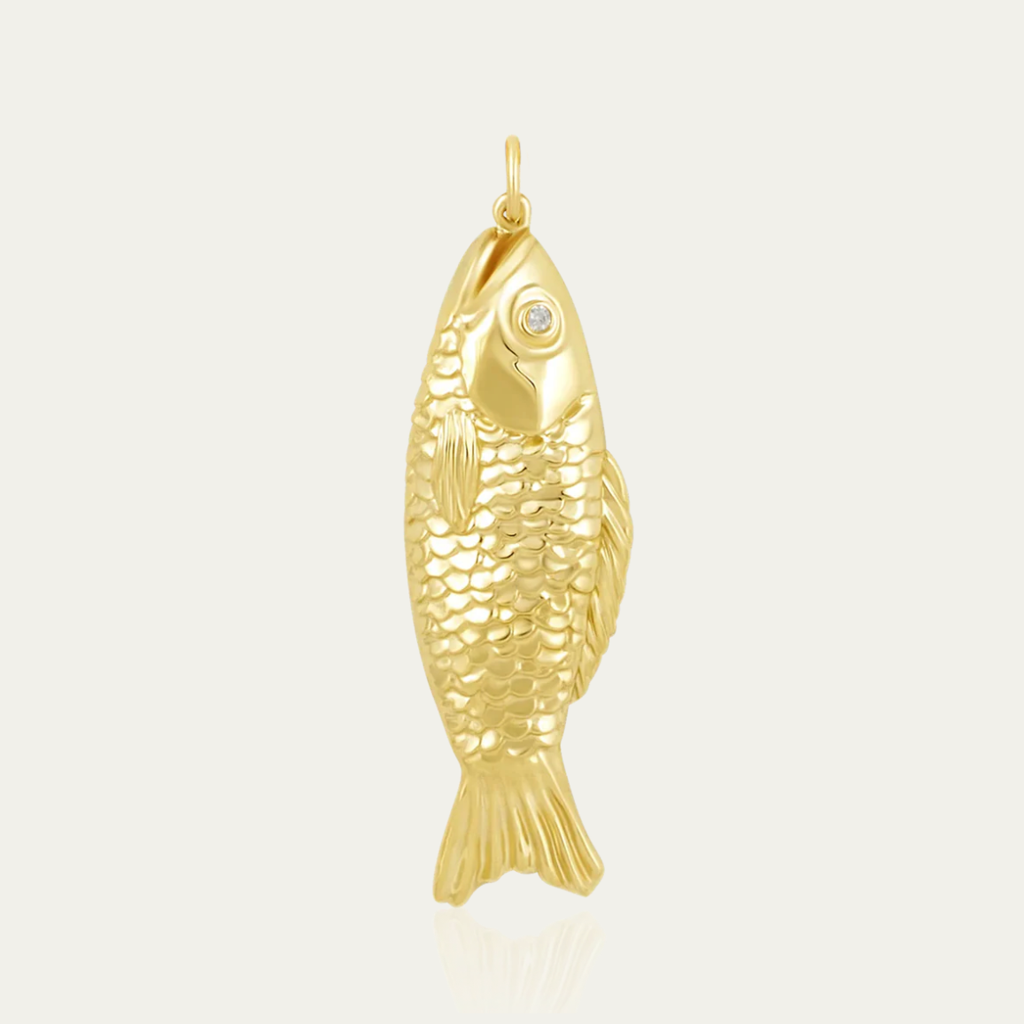 Gold Swedish Fish Pendant