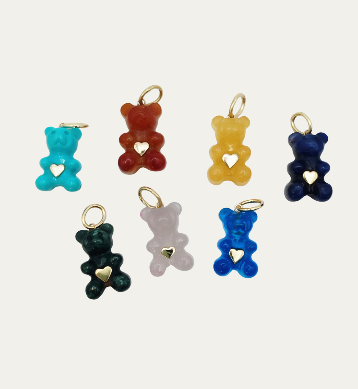 Carved Stone Gummy Bear Pendant