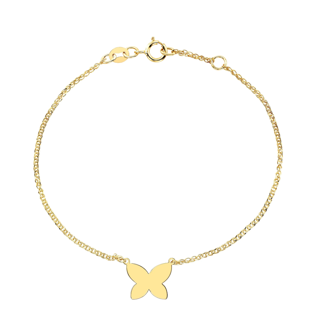 14K GOLD FLOATING BUTTERFLY BRACELET