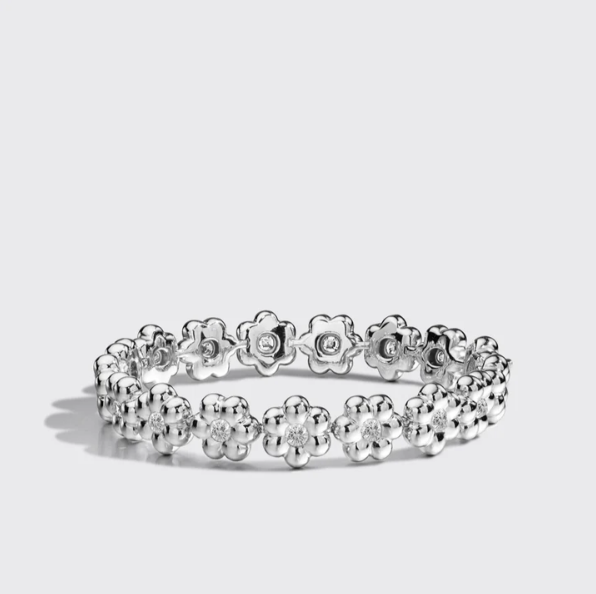 DIAMOND FLOWER PUFF BRACELET
