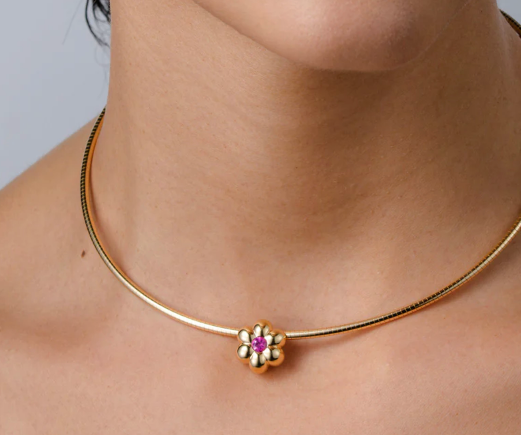 PRECIOUS STONE FLOWER BANGERS CHARM