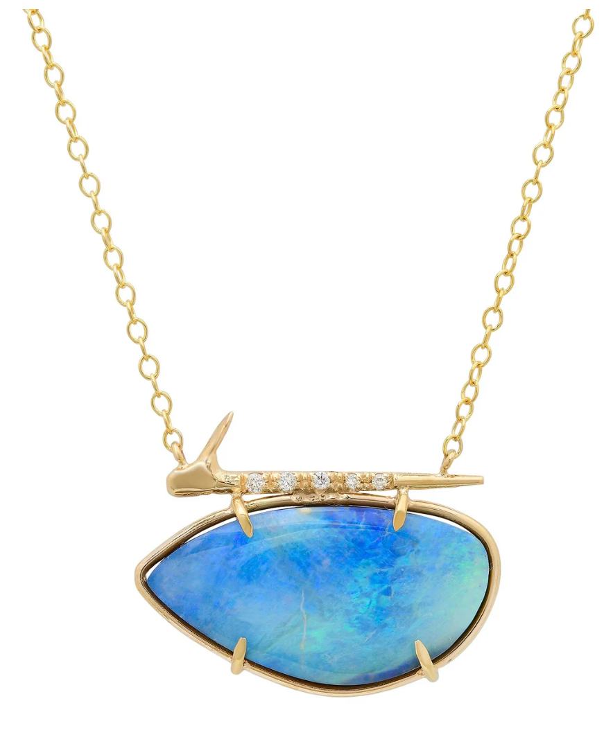 Boulder Opal Thorn Necklace