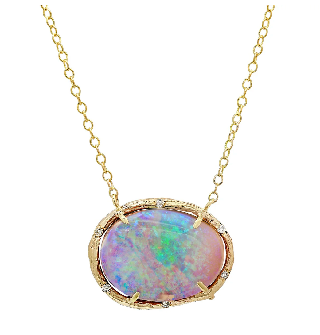 Lavender Tide Opal Necklace