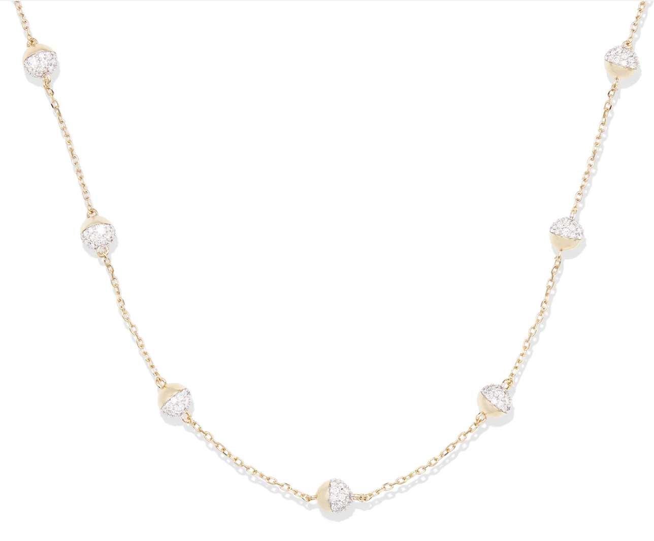 Revel Bead Station Necklace - Diamond