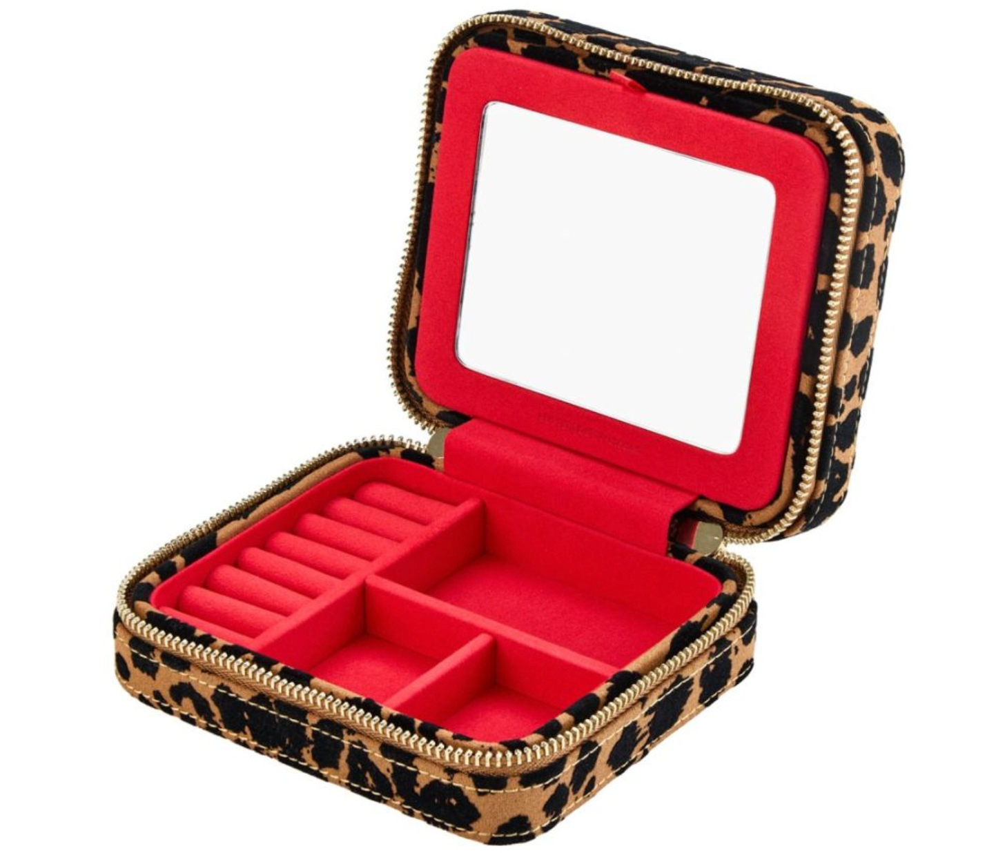 Savanna Leopard Print Jewelry Zip Case
