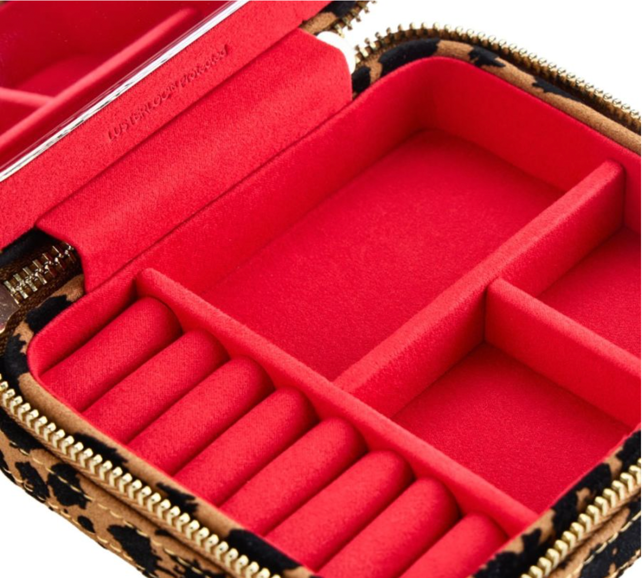 Savanna Leopard Print Jewelry Zip Case