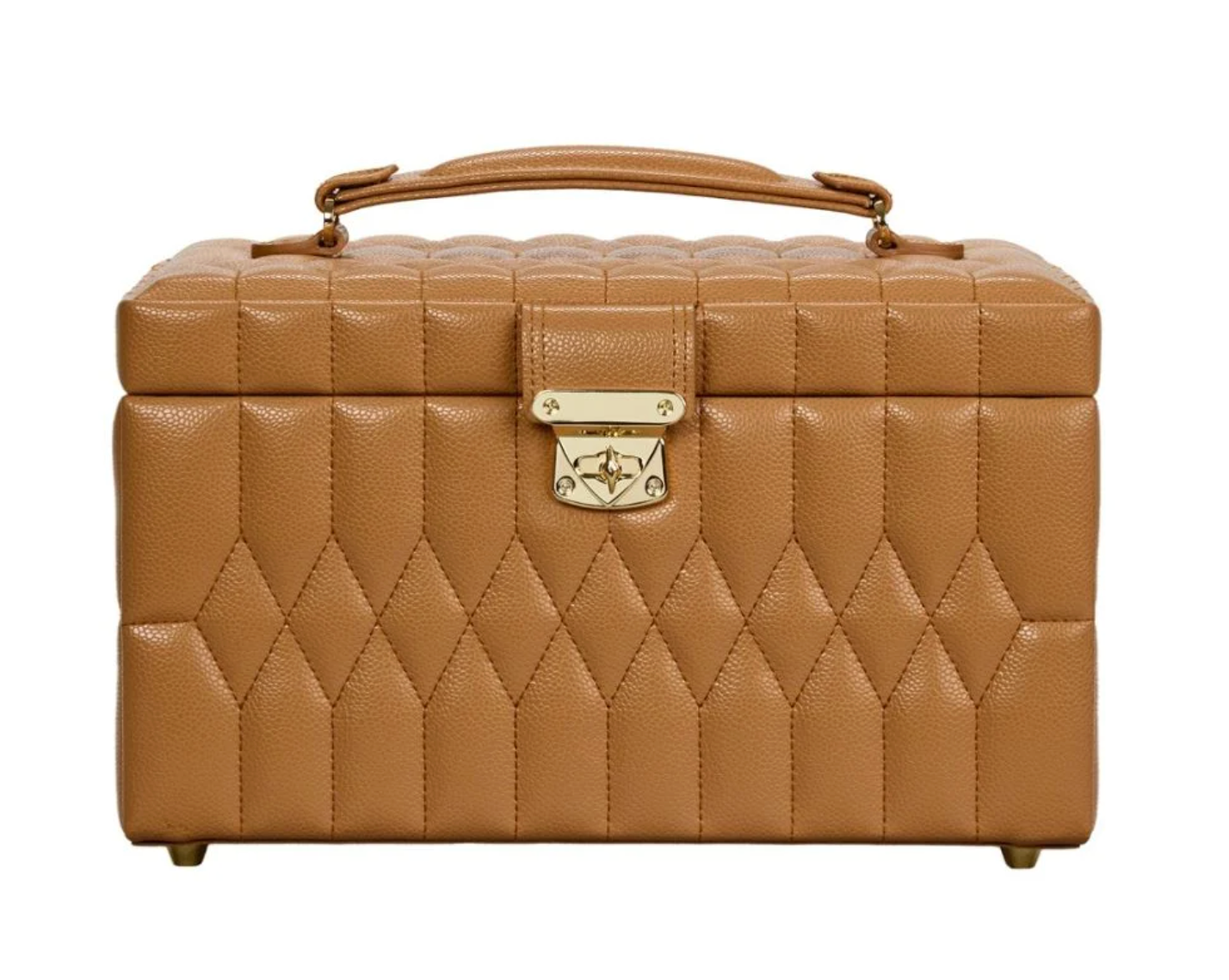 Lauren Medium Jewelry Box in Caramel
