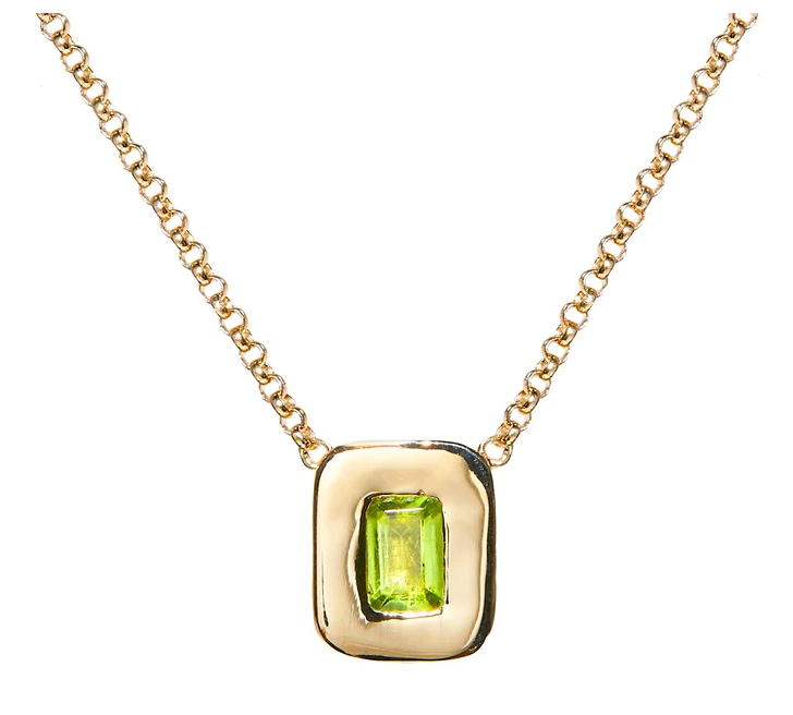 Peridot Nugget Necklace