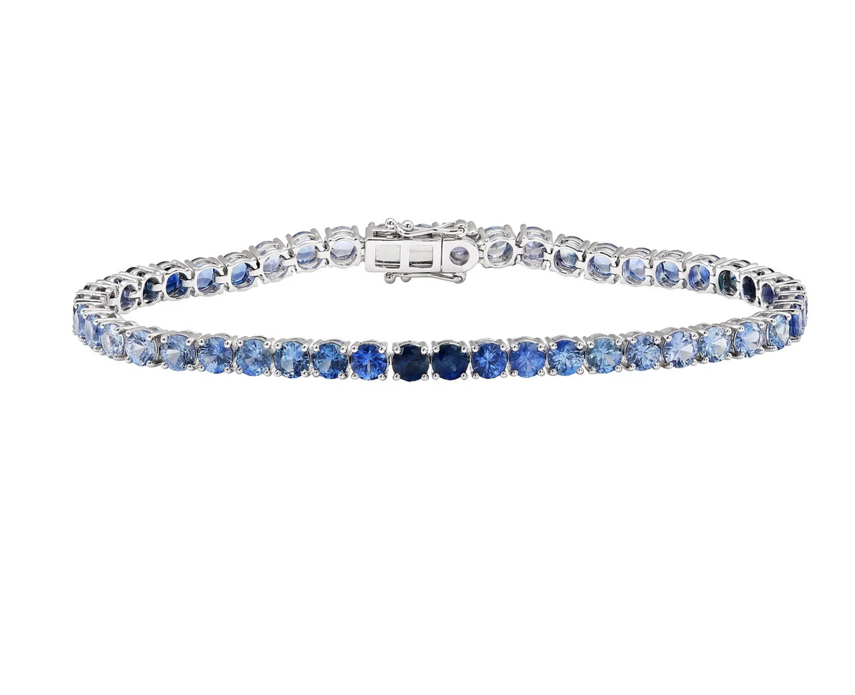 Ombré Blue Sapphire Tennis Bracelet