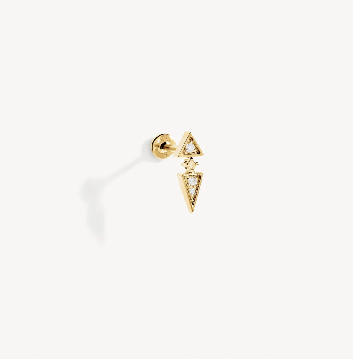 ANYWAY Peak YELLOW GOLD & DIAMONDS stud