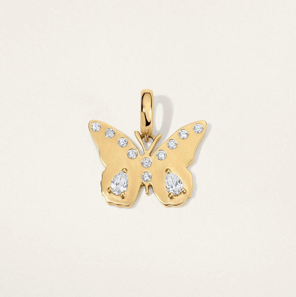 STACEY SMALL BUTTERFLY CHARM - DIAMOND