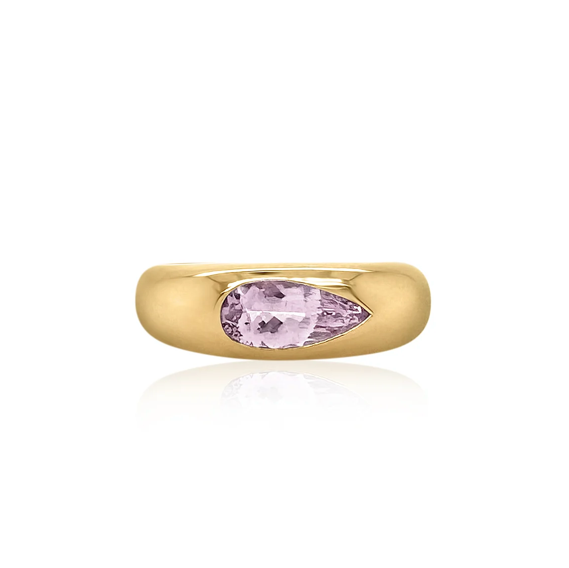 ELONGATED PEAR CLASSIC NOMAD RING - PURPLE GARNET