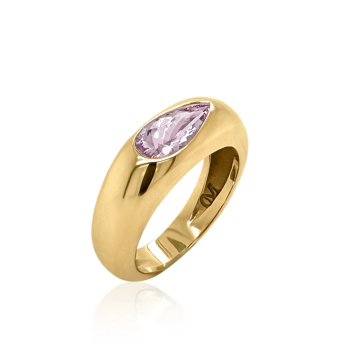 ELONGATED PEAR CLASSIC NOMAD RING - PURPLE GARNET