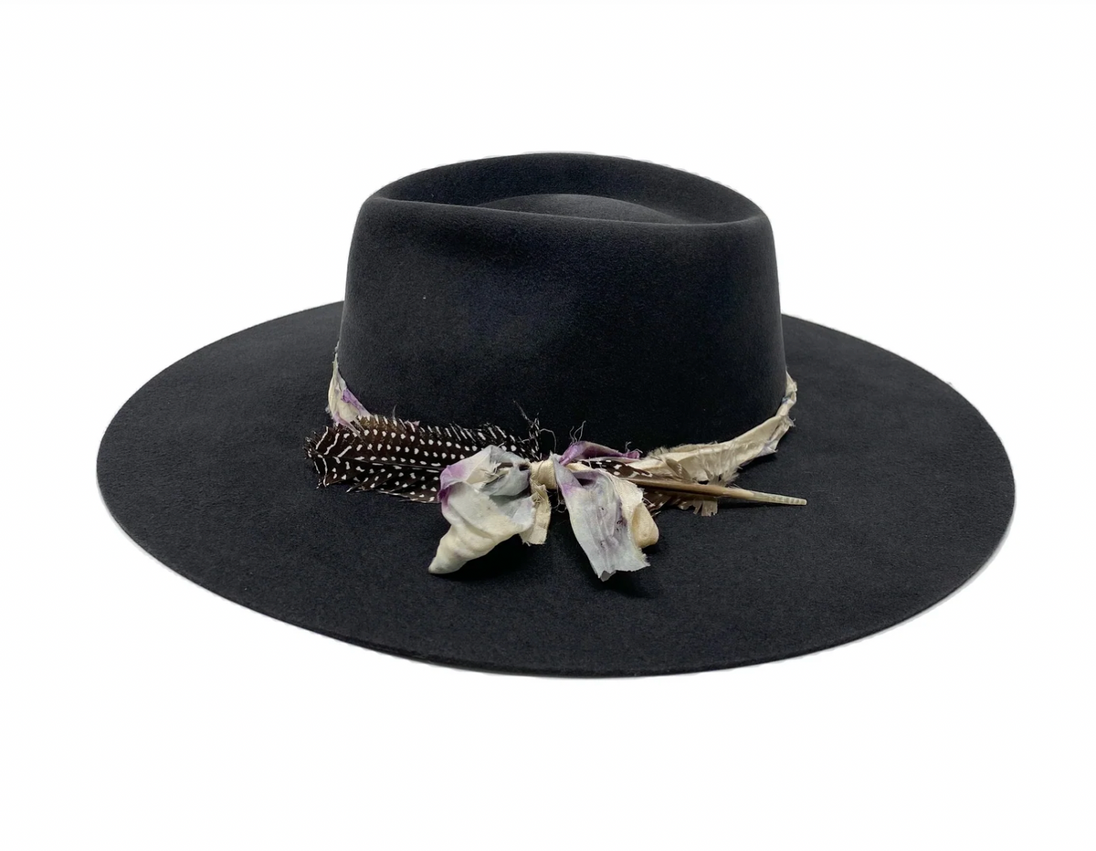 MONTANA FEDORA WITH VINTAGE SILK WASHED BLACK