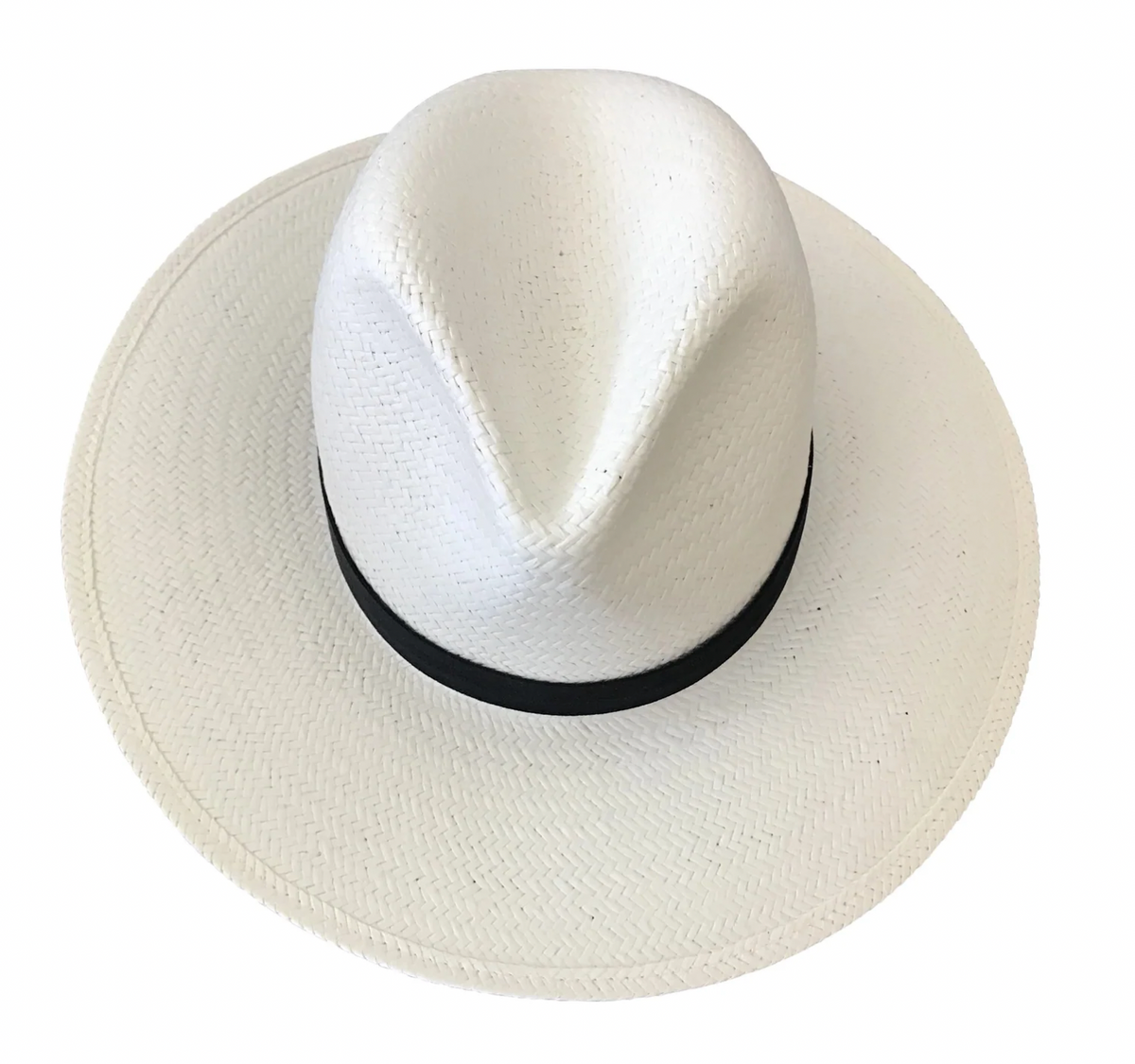 SAN SEBASTIAN PACKABLE STRAW FEDORA WHITE