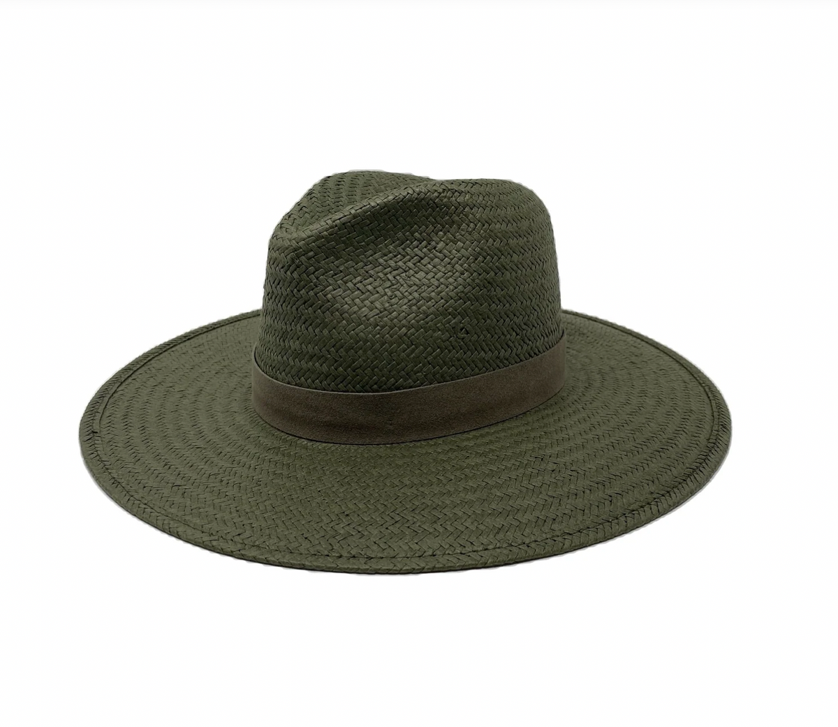 SAN SEBASTIAN PACKABLE STRAW FEDORA Khaki Green