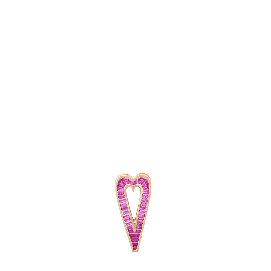 Slide-On Grandsize Pink Sapphire Encrusted Initial