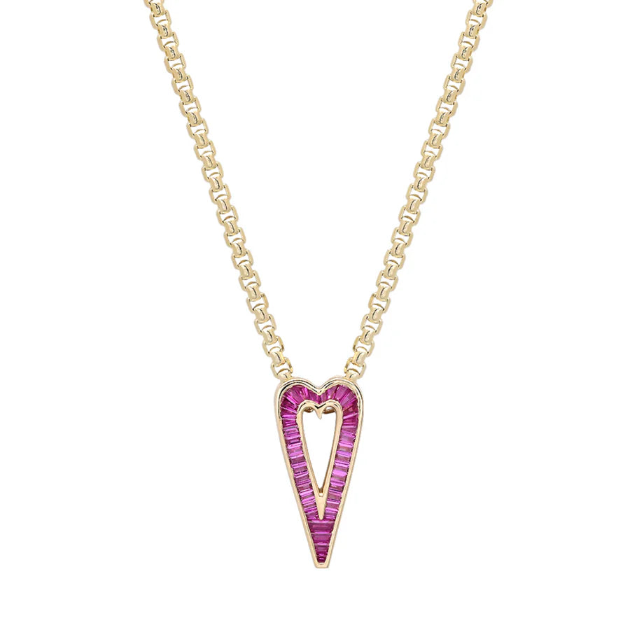 Slide-On Grandsize Pink Sapphire Encrusted Initial