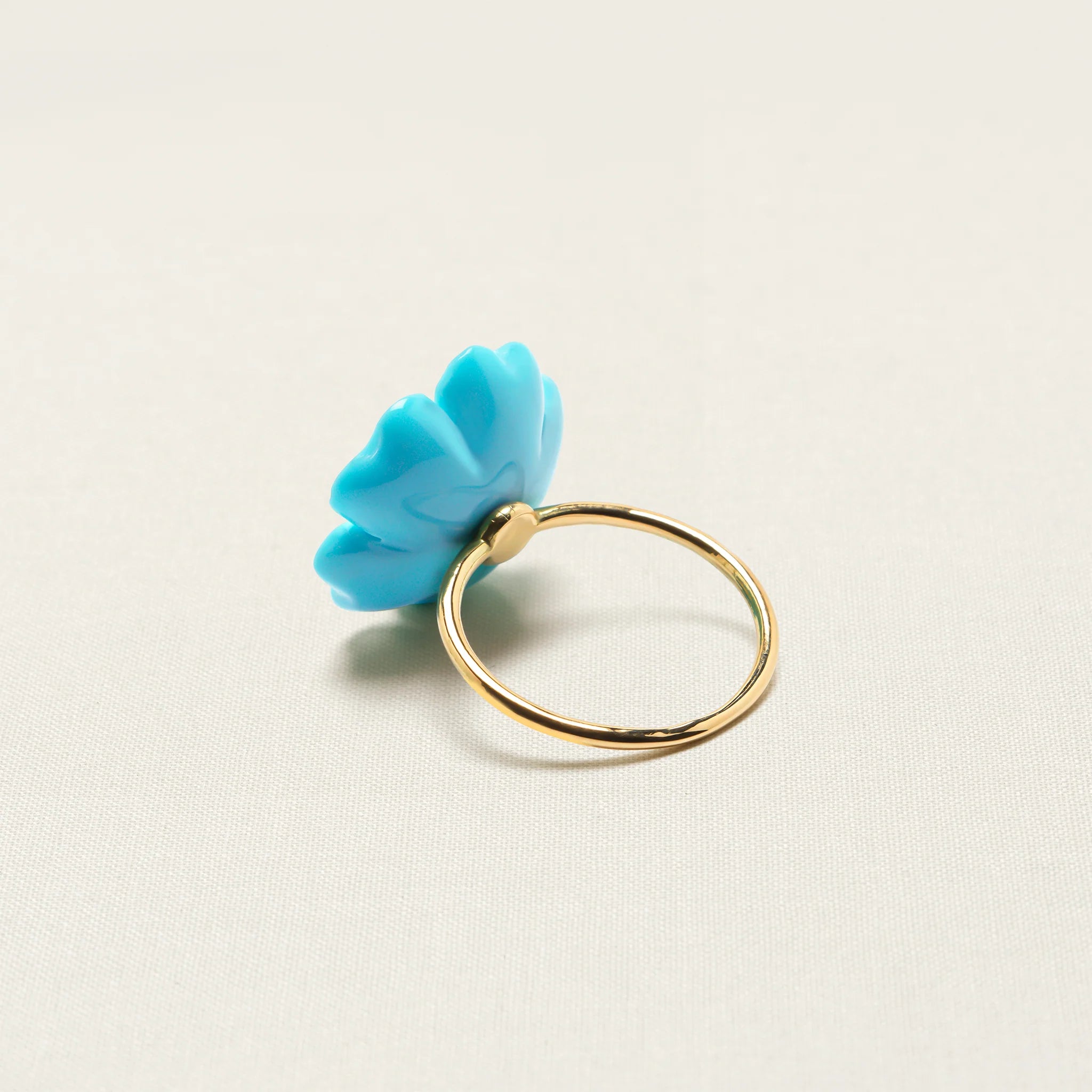 Signature Flower Ring Small Turquoise