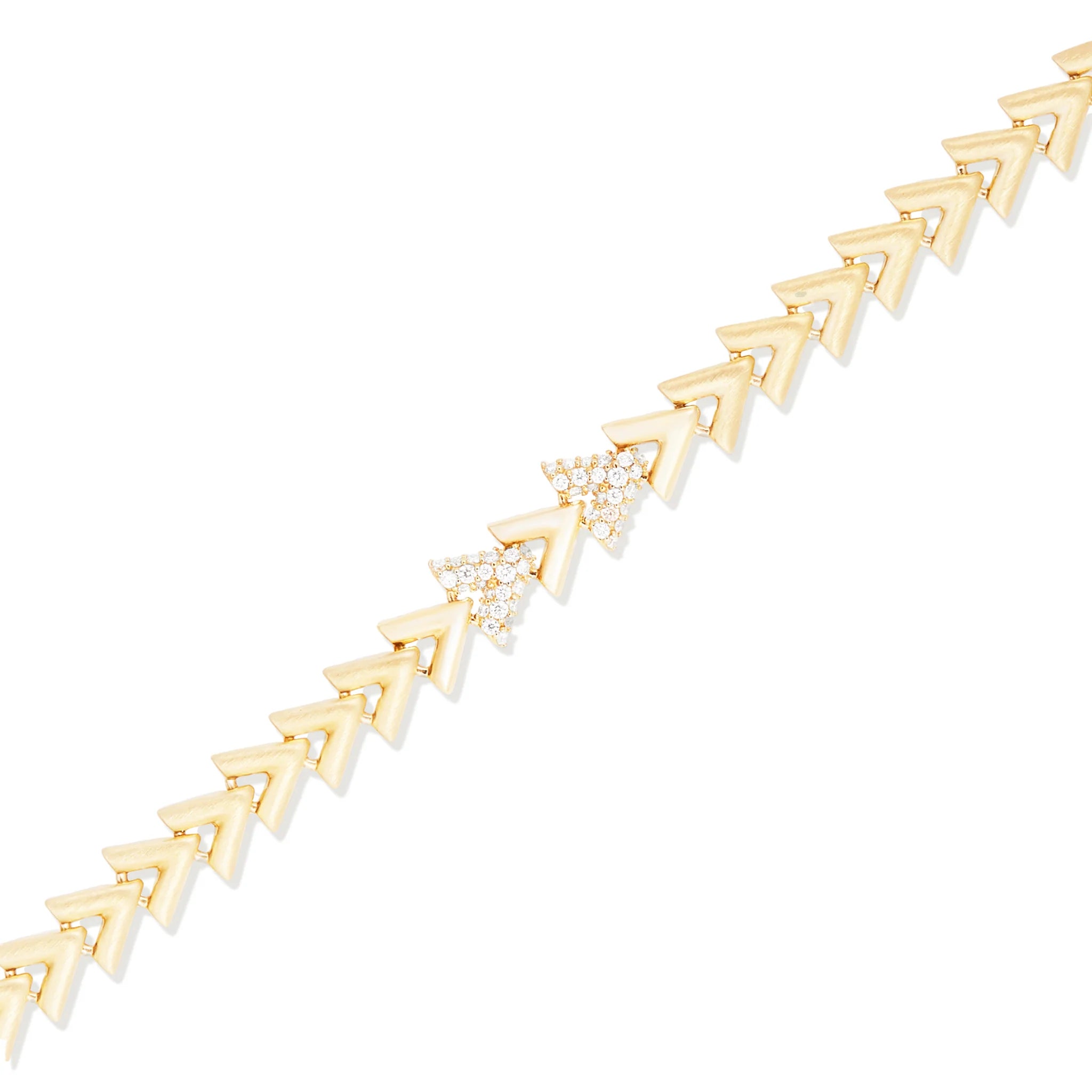 Spark Chevron Link Bracelet - Diamond