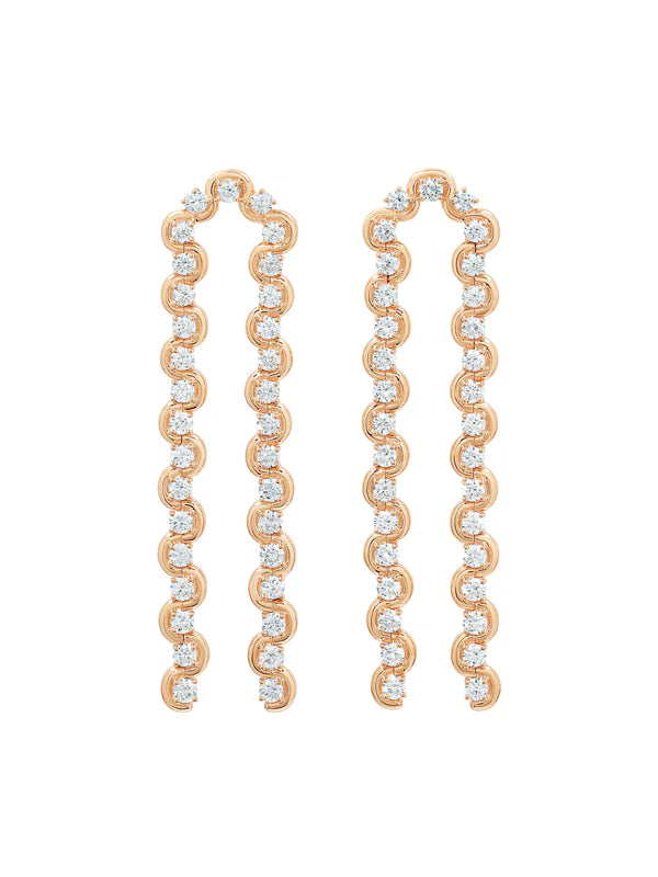 Edessa Diamond Arc Drop Earrings