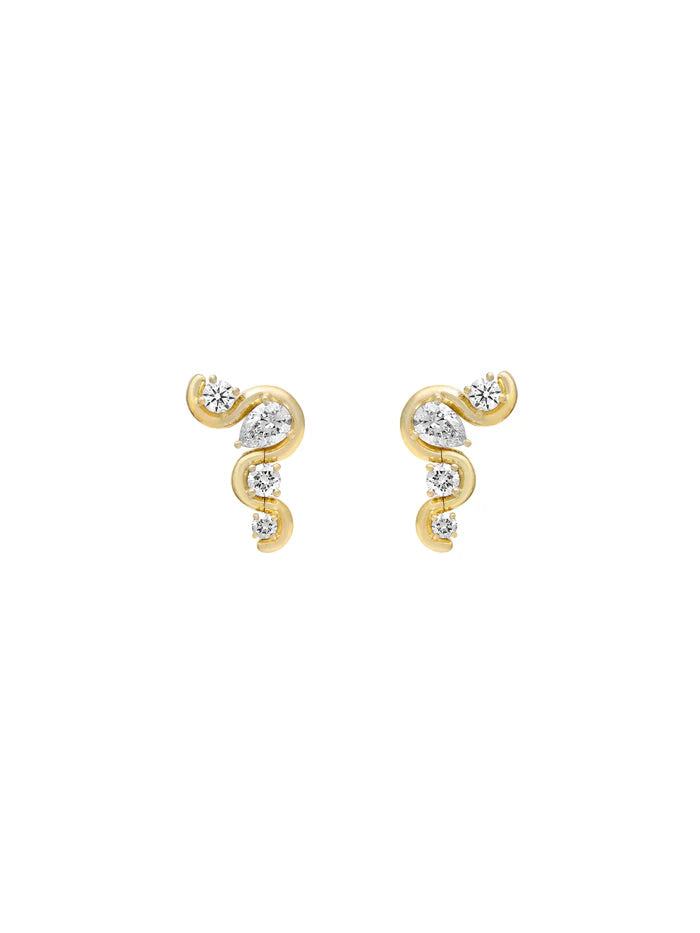 Edessa Droplet Diamond Earrings
