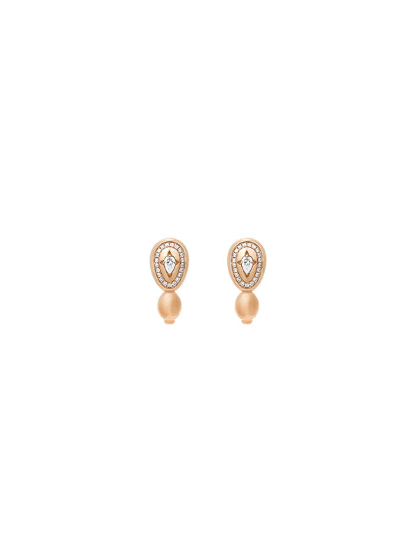 Cosmic Egg Diamond Hoop Earrings