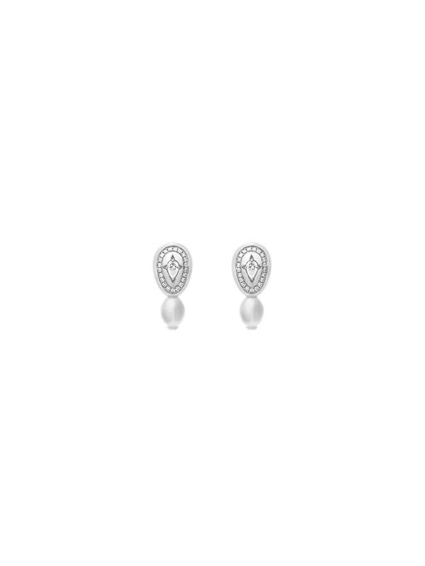 Cosmic Egg Diamond Hoop Earrings