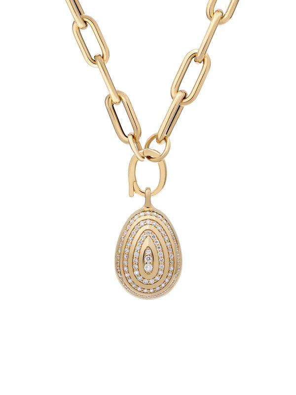 Cosmic egg diamond orbit locket