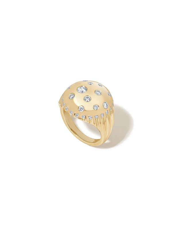 Toadstool diamond bomb ring