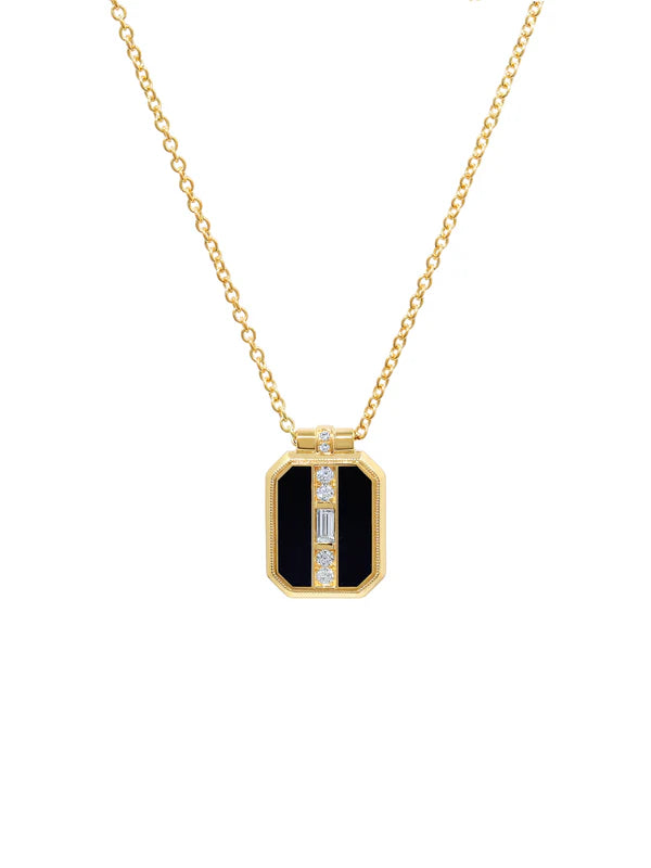 Miura jet black pendant
