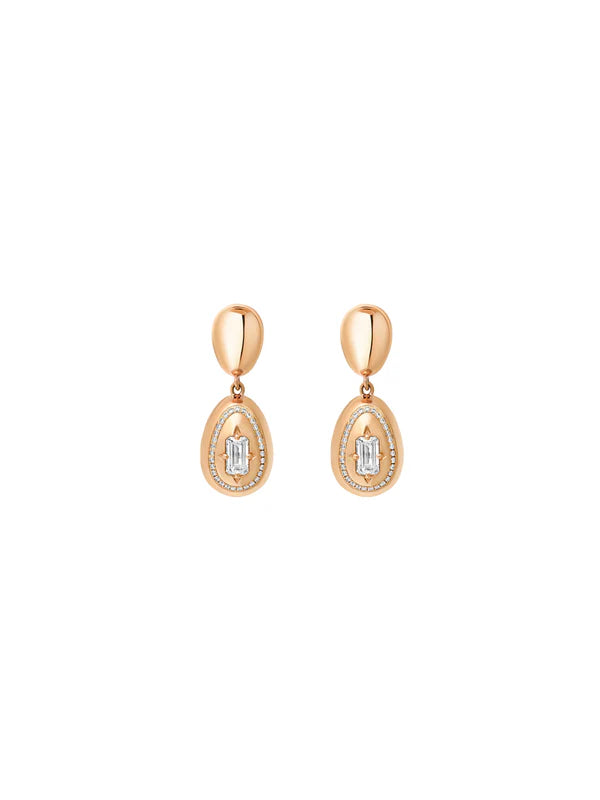 Cosmic Egg Diamond Drop Earrings