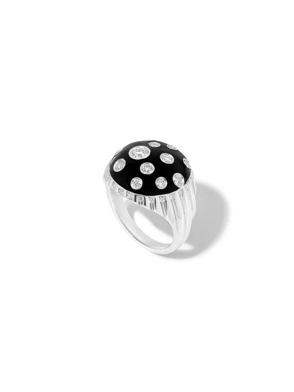 Toadstool Jet Black Bombe Ring