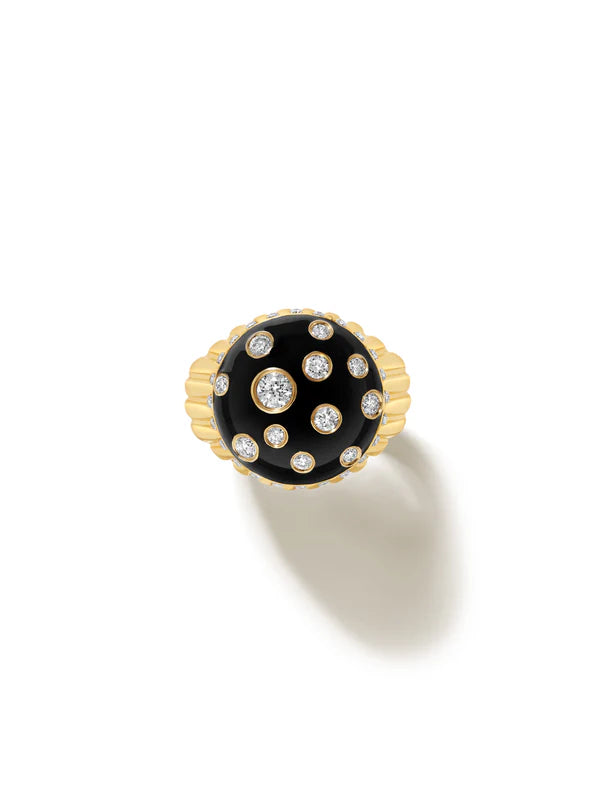 Toadstool Jet Black Bombe Ring