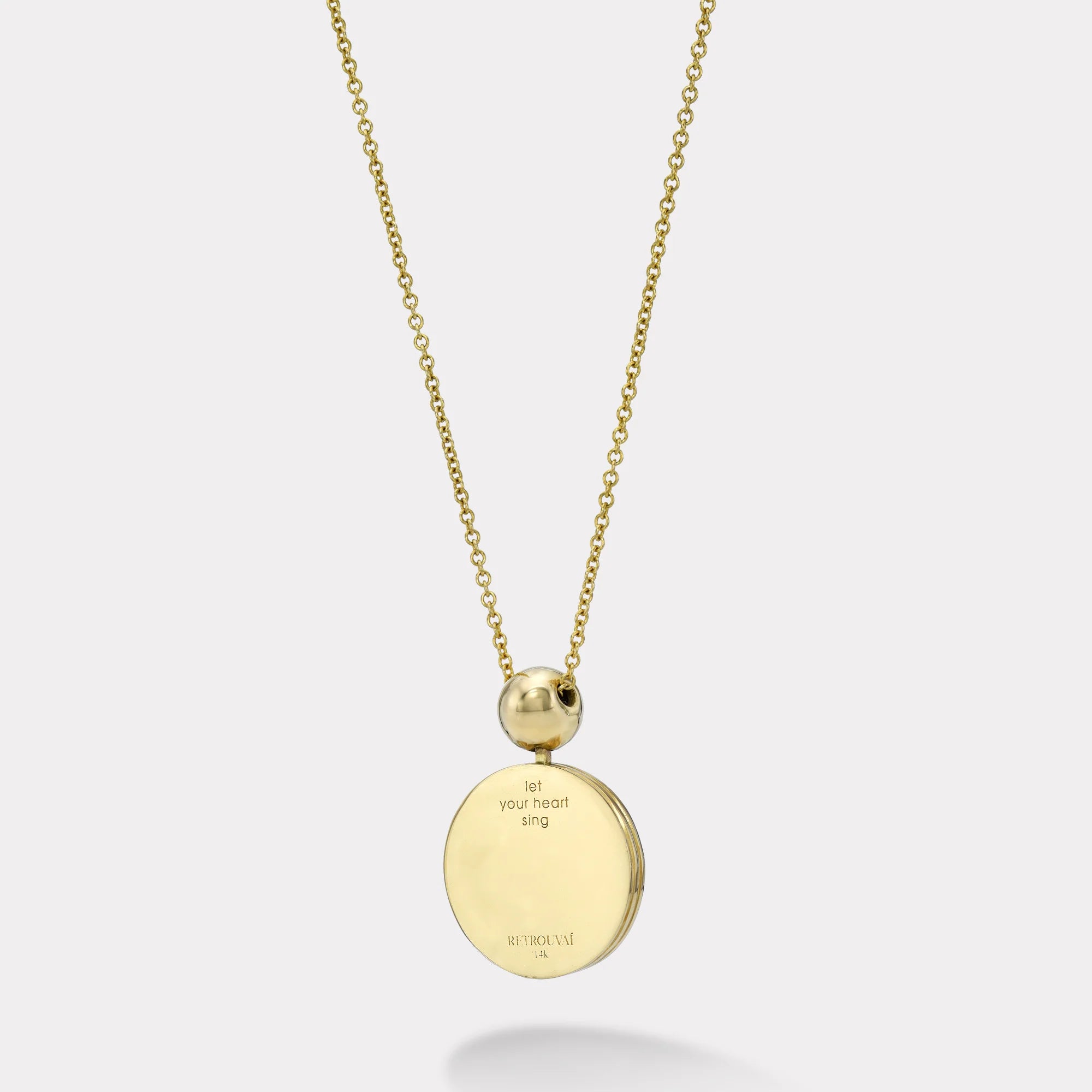 Fantasy Signet Pendant Necklace with Diamonds