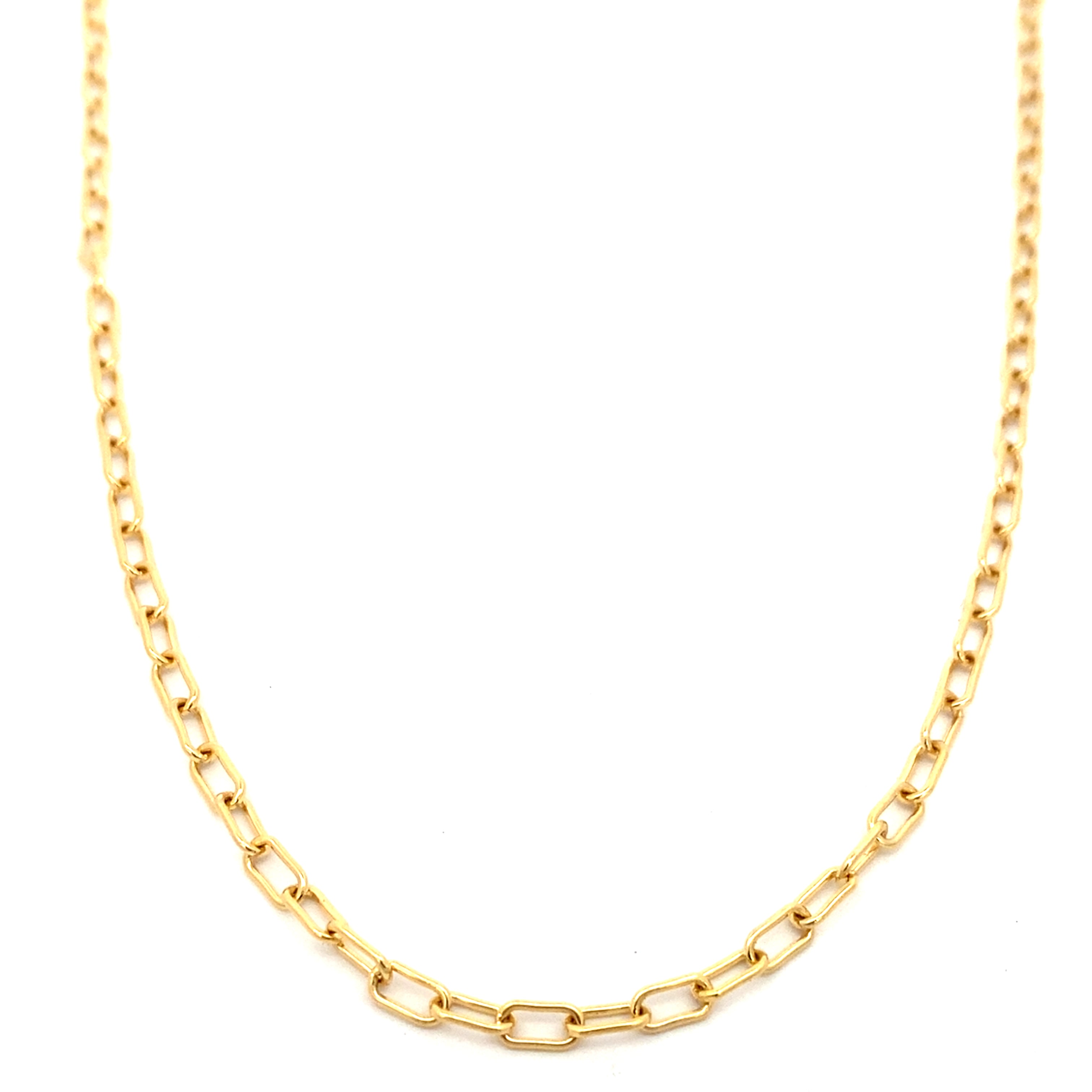 Yellow Gold Paperclip Chain