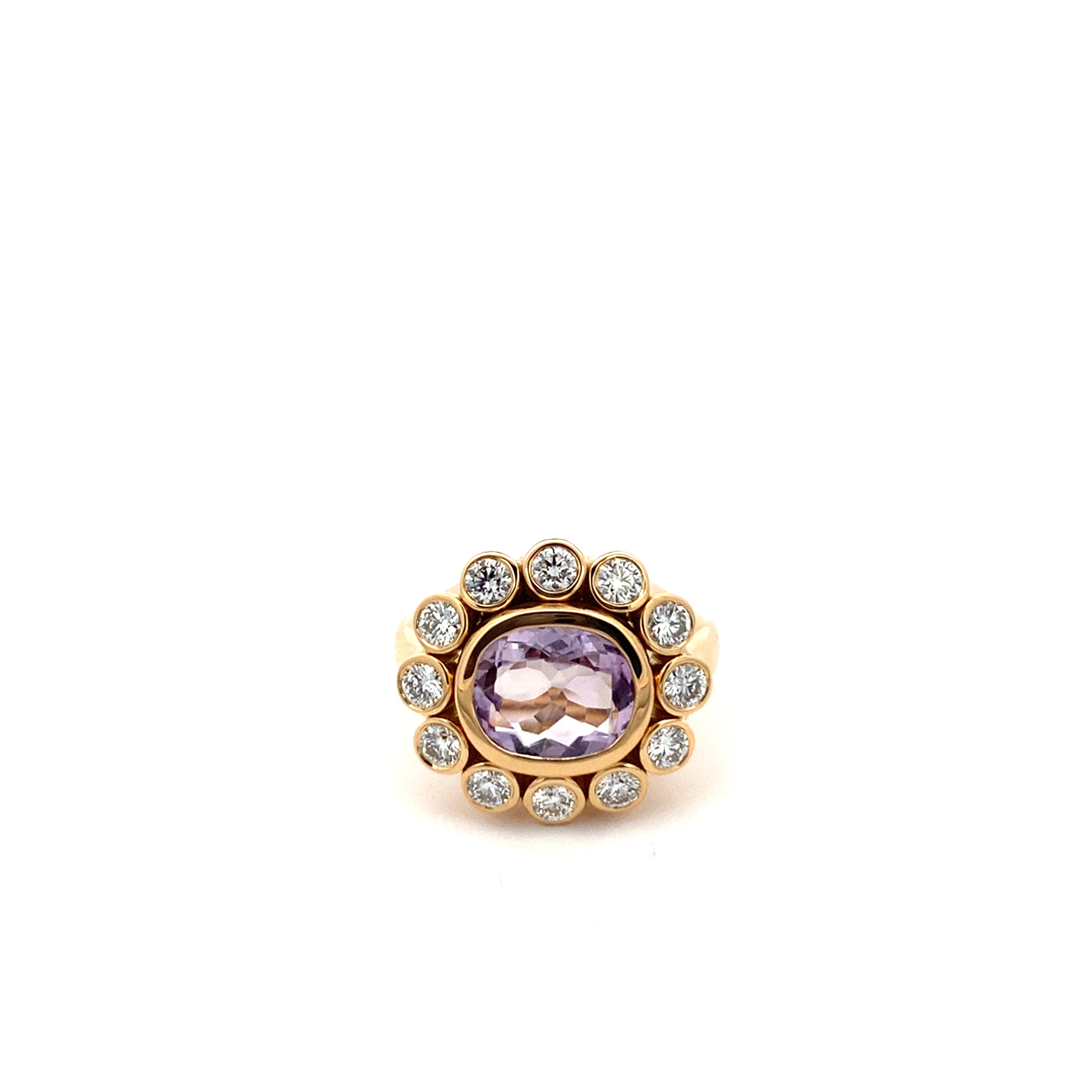 Rose de France Wild Flower Ring with Diamond Petals