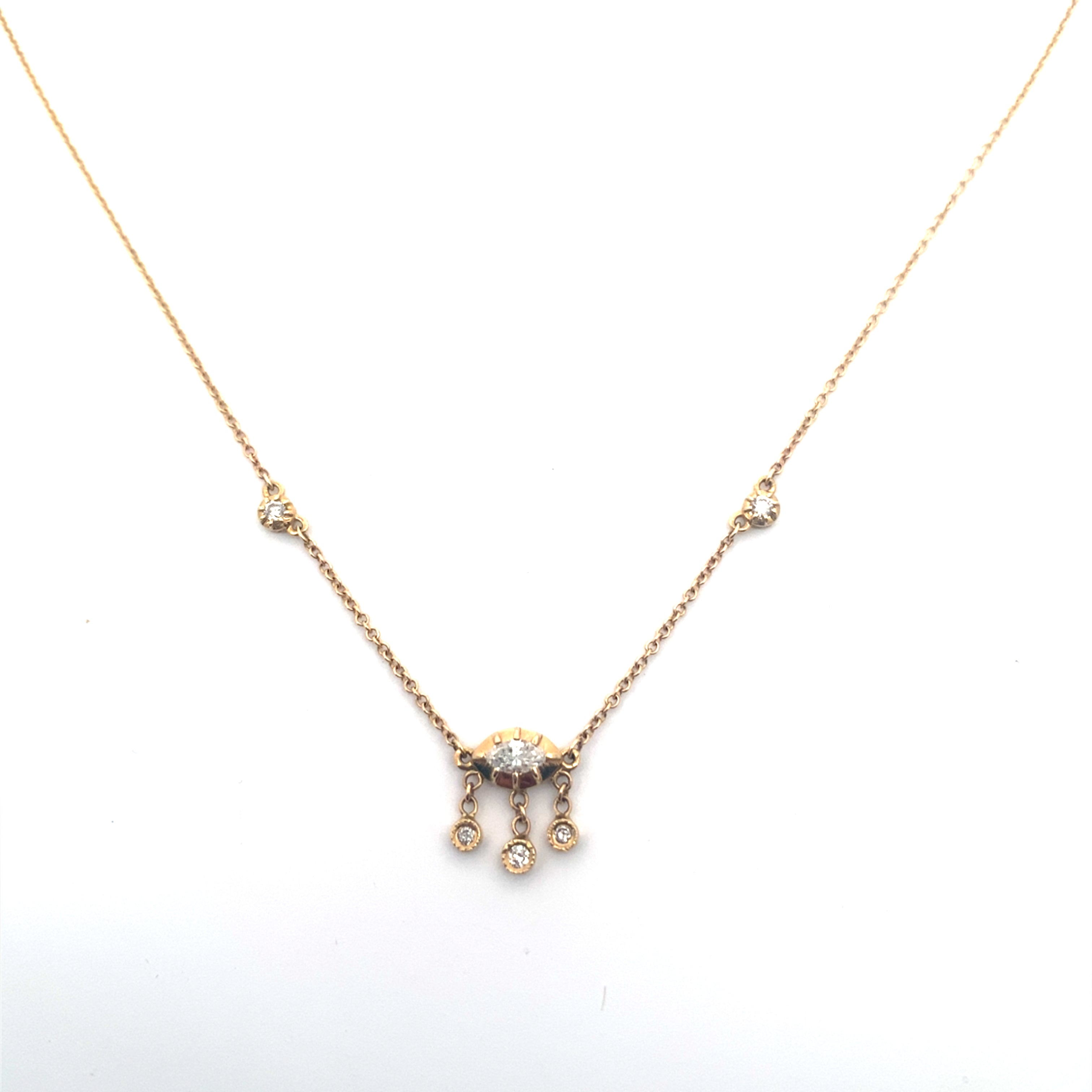 MARQUISE SOPHIA DIAMOND SHAKER + 2 SOPHIA DIAMOND CHAIN NECKLACE