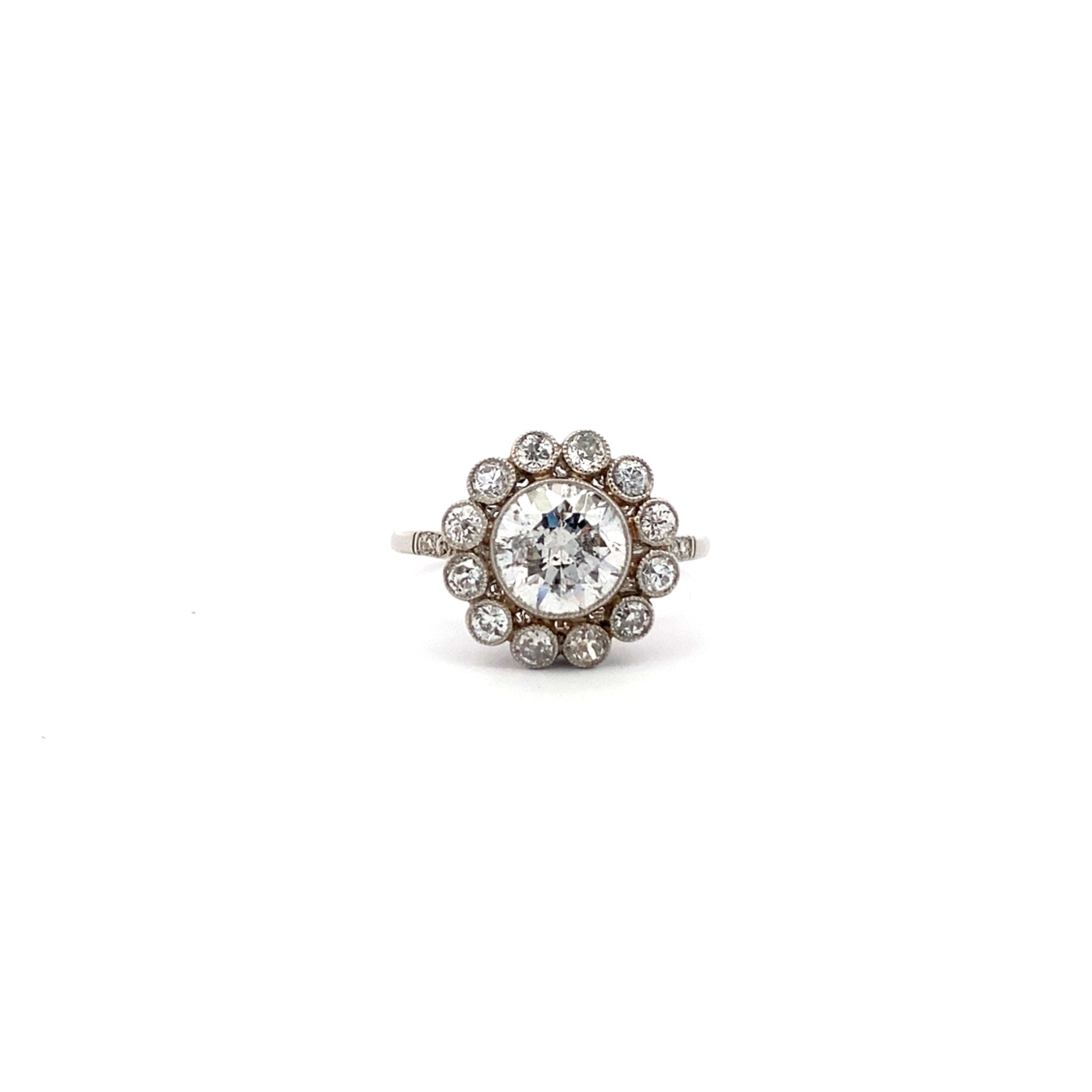 Vintage 1.59 Old Euro Diamond Ring